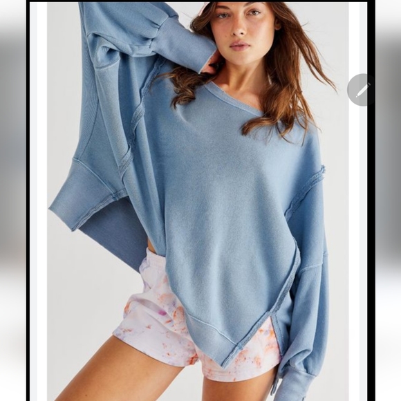 NWT FREE PEOPLE CAMDEN OVERSIZED PULLOVER SWEATSHIRT WE THE FREE - Picture 12 of 13